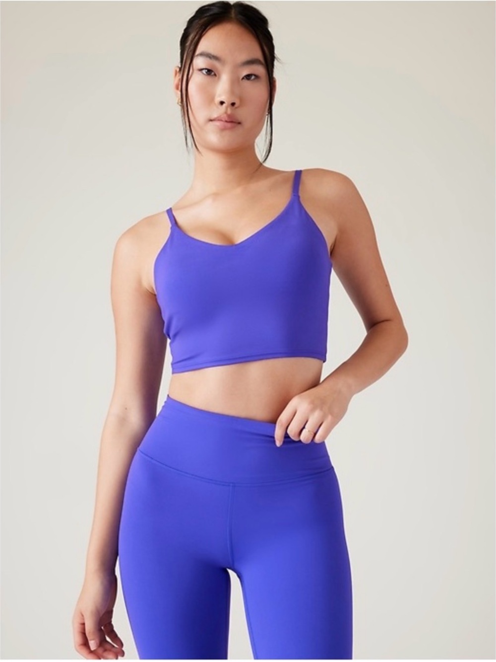 Athleta Elation V-neck Long Line Bra
